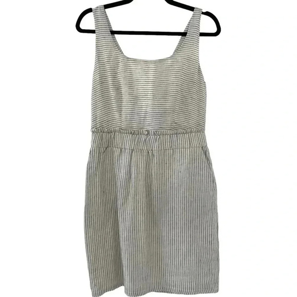 Greylin Linen Striped Sleeveless Mini Dress - Picture 1 of 9